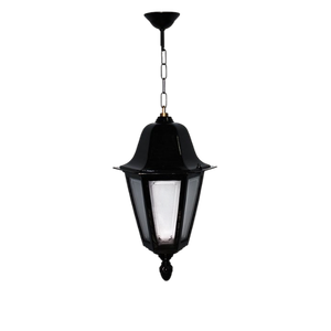 ไฟแขวนกลางแจ้งสไตล์วินเทจพร้อมเบ้า E27และตัวเครื่องทำจากโพลีอะไมด์สีดำสำหรับใช้ในสวนและระเบียง - Product Image 1
