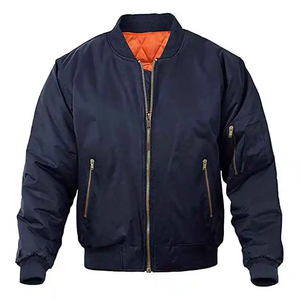 Blouson aviateur en satin personnalisé pour hommes OEM Style de rue avec deux poches latérales sur les manches Meilleure qualité en coton et polyester pour l'hiver - Product Image 5