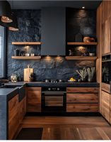 Meuble sous-évier de cuisine moderne sur mesure en bois, avec robinet, matériaux marbre et acrylique, finition laquée, détails de charnières, écologique