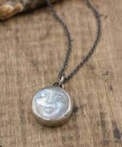 Impresionante colgante de compromiso Vintage de latón hecho a mano, forma de gemas de Calcedonia gris, conjunto de bisel de 10mm, conjunto de joyería Unisex - Product Image 5