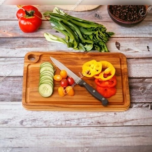 Tabla de cortar de diseño único, plato portátil de madera maciza de bambú, bandeja de pan de frutas y verduras, bloques para picar carne, picadora Simple - Product Image 5