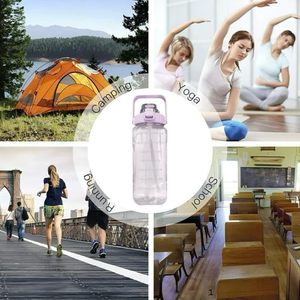 Leak-Proof PP Plastic for with <b>Straw</b> for Fitness Gym-Eco-Friendly <b>Reusable</b> 2000ml BPA-Free - Product Image 6