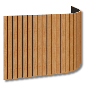 Pannello di parete decorativo moderno flessibile di legno solido con la superficie 3D per le applicazioni della parete interna e del bagno - Product Image 1