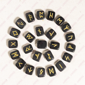 Juego de Runas de Jaspe Negro de Moda al por Mayor, Cristal Natural Curativo para Decoración y Meditación - Product Image 5