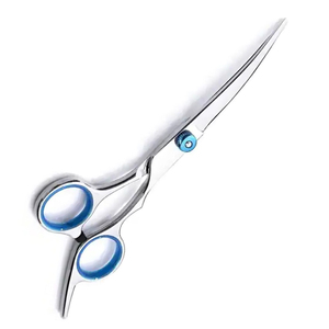 Tijeras de Peluquería Profesionales con Tornillo Ajustable y Reposadactos, Tijeras de Peluquería con Acabado de Espejo, Hoja Curva Afilada - Product Image 1