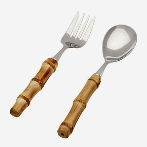 Stainless Steel End Design Handmade Handle Cutlery Set Royal Stainless Steel Salad Server <b>Mirror</b> Polished - Product Image 5