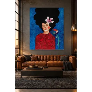 Impression sur toile Fida Winking Girl and Toucan - Product Image 1