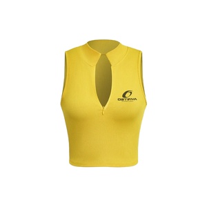 Débardeur d'été pour femme, taille personnalisée, coupe régulière, respirant, en spandex et polyester, motif nuage, décontracté, sans manches, longueur courte - Product Image 1