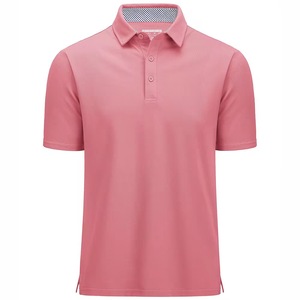 <b>Men's</b> Beige Short Sleeve Polo Shirt Solid Color Pique Knitted Casual Breathable Regular Fit - Product Image 3