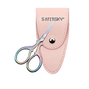 Ciseaux incurvés de manucure et de pédicure de haute qualité avec couverture en cuir outils professionnels en acier inoxydable de haute qualité - Product Image 3