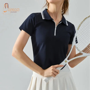 Camisas Polo de mujer Camisa de mujer de alta calidad 100% blusas de algodón camisas polo con logotipo bordado personalizado para mujer - Product Image 1