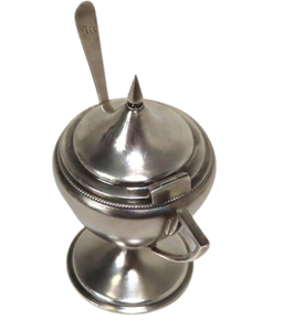 Tazón de sal de metal de forma redondeada, salero de plata y servidor, accesorios de cocina, herramienta de mesa para hierbas y especias, caja de bodega de sal, tazón - Product Image 5