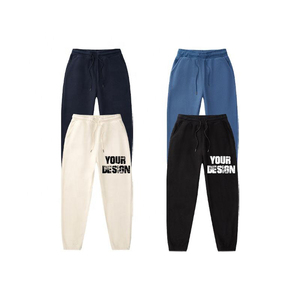 <b>Women's</b> Mid Waist Flat Front Jogging Track Pants Custom Logo Printed Oversize Brown Canvas Sweatpants Blank Plain <b>Overalls</b> - Product Image 3