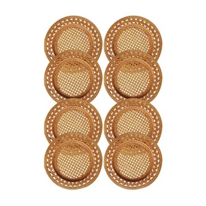 13 inch Natural Handmade <b>Wicker</b> Rattan Dinner Plate Wedding <b>Placemats</b> - Product Image 6