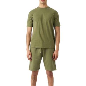 Conjunto Deportivo Personalizado de Algodón para Hombre, Pantalones Cortos Deportivos, Traje de Gimnasio Transpirable de 2 Piezas, Camiseta y Pantalones Cortos - Product Image 1