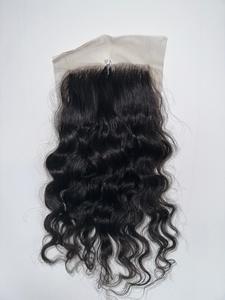 Venta al por mayor sin procesar 100% Raw mejor calidad virgen indio extensiones de cabello humano negro ondas rizadas pelucas y cierres sin químicos - Product Image 2