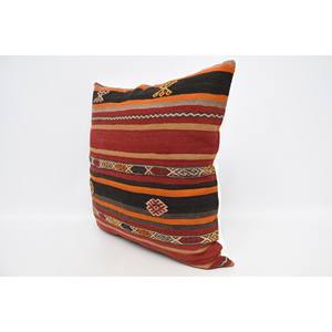 Multicolor Vintage Woven Kilim Wool Pillow 28x28 Inch Luxury Decorative <b>Cushion</b> Fluffy <b>Leaves</b> Pattern Non-Slip Eco-Friendly - Product Image 4