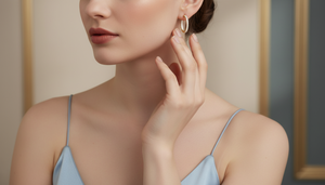 Women's 14K <b>Gold</b> & Natural Brilliant Two CTTW Diamond Inside-Out Side <b>Hoop</b> <b>Earrings</b> - Product Image 6