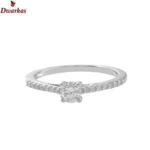 Joyería de regalo de boda de lujo, anillo de banda de media eternidad de piedra blanca de circón de Plata de Ley 925 para joyería de damas y niñas - Product Image 2