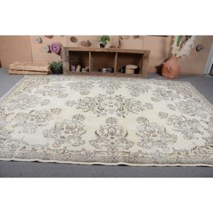 Alfombra Vintage Extra Grande de 7.6x11.8 pies, Alfombra Turca, Alfombra Blanca Estilo Suroeste - Product Image 4