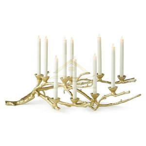 Luxury <b>Set</b> of 2 Home and Garden Candelabra Stand Lightning and Lamps Supplies From Indian Manufacturer Gold Color <b>Candle</b> Holder - Product Image 4