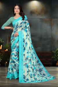 ผ้าหนาพิมพ์ลายดิจิทัลผ้าส่าหรีเนื้อนุ่มหรูหรามีสไตล์ใหม่ล่าสุดสุดพิเศษสำหรับงานเลี้ยงเจ้าสาว - Product Image 4