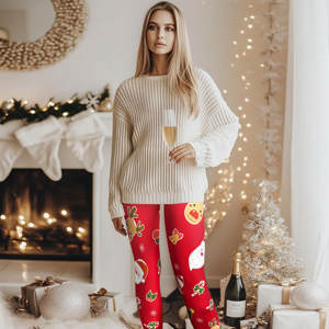 Diseño personalizado sublimado entrenamiento gimnasio Leggings cintura alta compresión gimnasio Control de barriga Atlético Yoga pantalones medias - Product Image 2