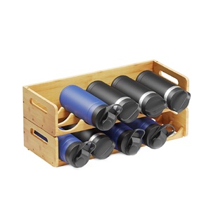 ชั้นวางขวดน้ำทำจากไม้ไผ่ที่วางแก้วสำหรับตู้ครัวที่วางขวดน้ำพลาสติกสำหรับตู้กับข้าวบนโต๊ะ - Product Image 2