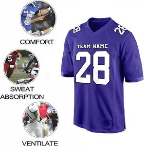 Camisetas de fútbol americano personalizadas de alto rendimiento con diseños sublimados y detalles de jugadores personalizados para equipos - Product Image 3