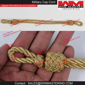 Cordón de Gorra Dorado para Uniforme Ceremonial |   Cordón Ceremonial para Uniforme, Cordón Ceremonial - Product Image 4