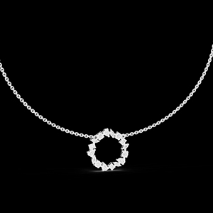 Opal Oasis Mossanite Diamond 10K Sign Collier en or, argent ou or rose idéal pour mariage, cadeau de Saint-Valentin - Product Image 5
