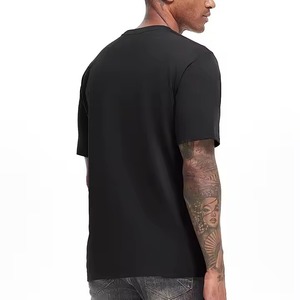 เสื้อยืดคอกลมผู้ชายผ้าฝ้ายลายทึบเสื้อผ้าแขนสั้นมีกระเป๋า240กรัมน้ำหนักผ้าแบบว่างเปล่าฤดูร้อน - Product Image 2