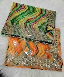 Última colección 100%, blusa bordada de Sari de diseñador de lino de seda, ropa de boda india tradicional de alta calidad para fiestas - Product Image 4