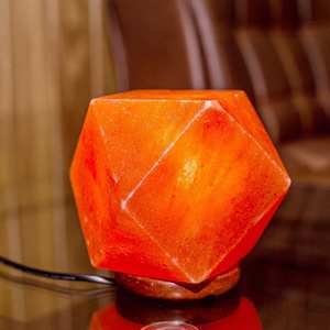 Mini lampes USB en forme de diamant de sel de l'Himalaya, lampe de sel en cristal décorative en forme de diamant de l'Himalaya 100% pur - Product Image 2