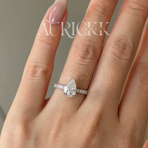 Luxury Moissanite Diamond Ring with Halo Setting and Premium Craftsmanship for Women Engagement Ring and Wedding Function Use - Product Image 3