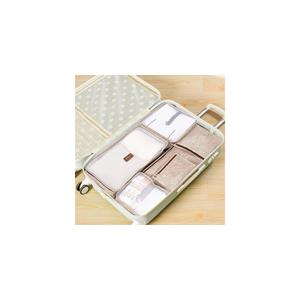Borsa da viaggio in pelle da 6 pezzi marrone