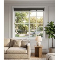 Fenêtres coulissantes en PVC/UPVC/Vinyle à triple vitrage avec système de fixation intégré pour la construction neuve et la remplacement