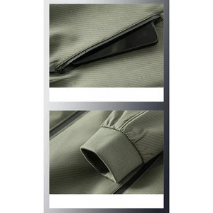 แจ็กเก็ตขนเป็ดบางลำลองแนวธุรกิจสำหรับผู้ชายมีปกเบสบอลเสื้อโค้ทผ้าแคนวาสทรงหลวมสีทึบ - Product Image 3