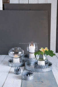 ถาดโลหะชุบสังกะสีทรงกลมถาดสีทองขนาดเล็กสำหรับตกแต่งบ้านทันสมัย - Product Image 6