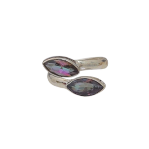 925 Sterling Silver Handmade Gemstone Spinner Mystic Topaz Natural Designer Ring 925 Stamped Silver Promise Ring Jewelry - Product Image 1