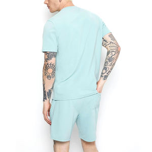 Conjunto deportivo de 2 piezas de verano para hombre, venta al por mayor, camisetas de manga corta, pantalones cortos informales de algodón transpirable, venta al por mayor, conjunto de camisetas con estilo para hombre - Product Image 6