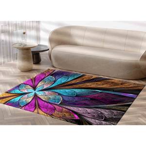 Alfombra con Estampado de Mariposas - Moderna, para Entrada, Elegante, Decoración del Hogar, Colorida, Alfombra de Chenilla - Product Image 2