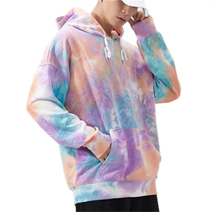 Sudadera con Capucha Informal de Moda, Estilo Tie-Dye, 100% Algodón Orgánico, Ropa Deportiva Elegante al por Mayor para Hombre - Product Image 2