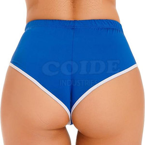 Pantalones cortos para mujer, LICRA suave/poliéster, pantalones cortos de salón para Fitness, gimnasio o r Club, personalizados en tamaño adulto - Product Image 3