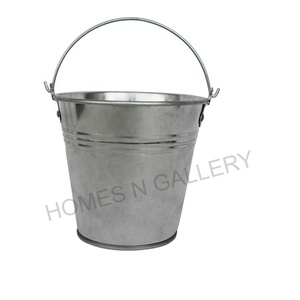 Latest 2023 Metal Iron Amazing Design <b>Small</b> Home Decorative Tin Flower Buckets <b>Pots</b> In Antique Finished With Wooden Handle - Product Image 4