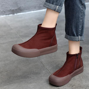 Bottes hautes plates chics pour femmes, confortables, à bout rond, faciles à enfiler, pour tous les jours - Product Image 1