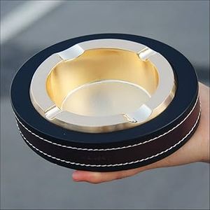 Cenicero de cuero de Metal para decoración de mesa Vintage, forma personalizable para uso interior en el hogar o la oficina, la mejor vajilla de la mejor calidad - Product Image 2