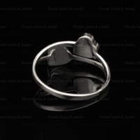 Hochwertiger 925er Sterlingsilber, versilberter 5mm Doppelherz-Halbfassungsring mit leerer Lünettenfassung für Edelstein-, Harz- oder Ascheschmuck