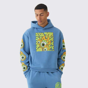 "Survêtement d'hiver respirant de couleur unie à capuche personnalisé pour hommes de grande taille" - Product Image 3