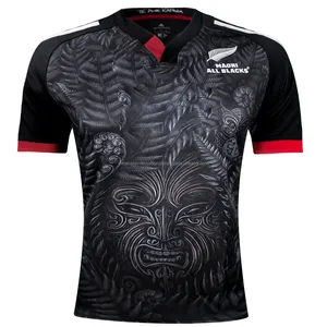 Custom MEN New Zealand Football Jersey Athlete's Football Game training Rugby Jersey